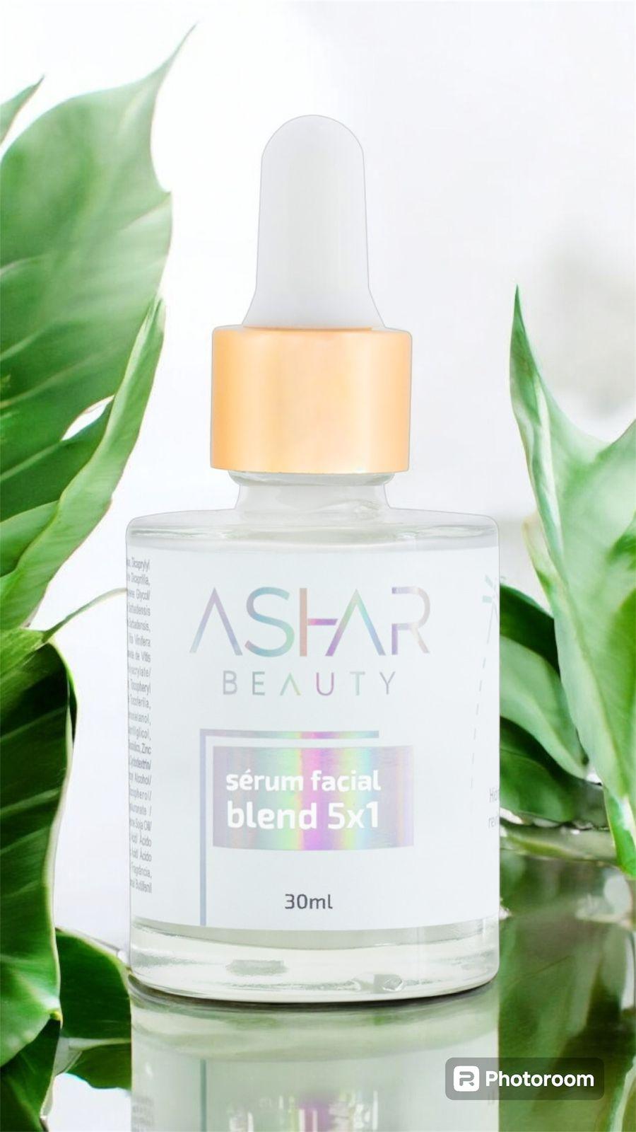 Sérum Blend 5 X 1 – ASHAR BEAUTY – 30 ml - 5 ATIVOS poderosos para deixar sua pele INCRÍVEL!