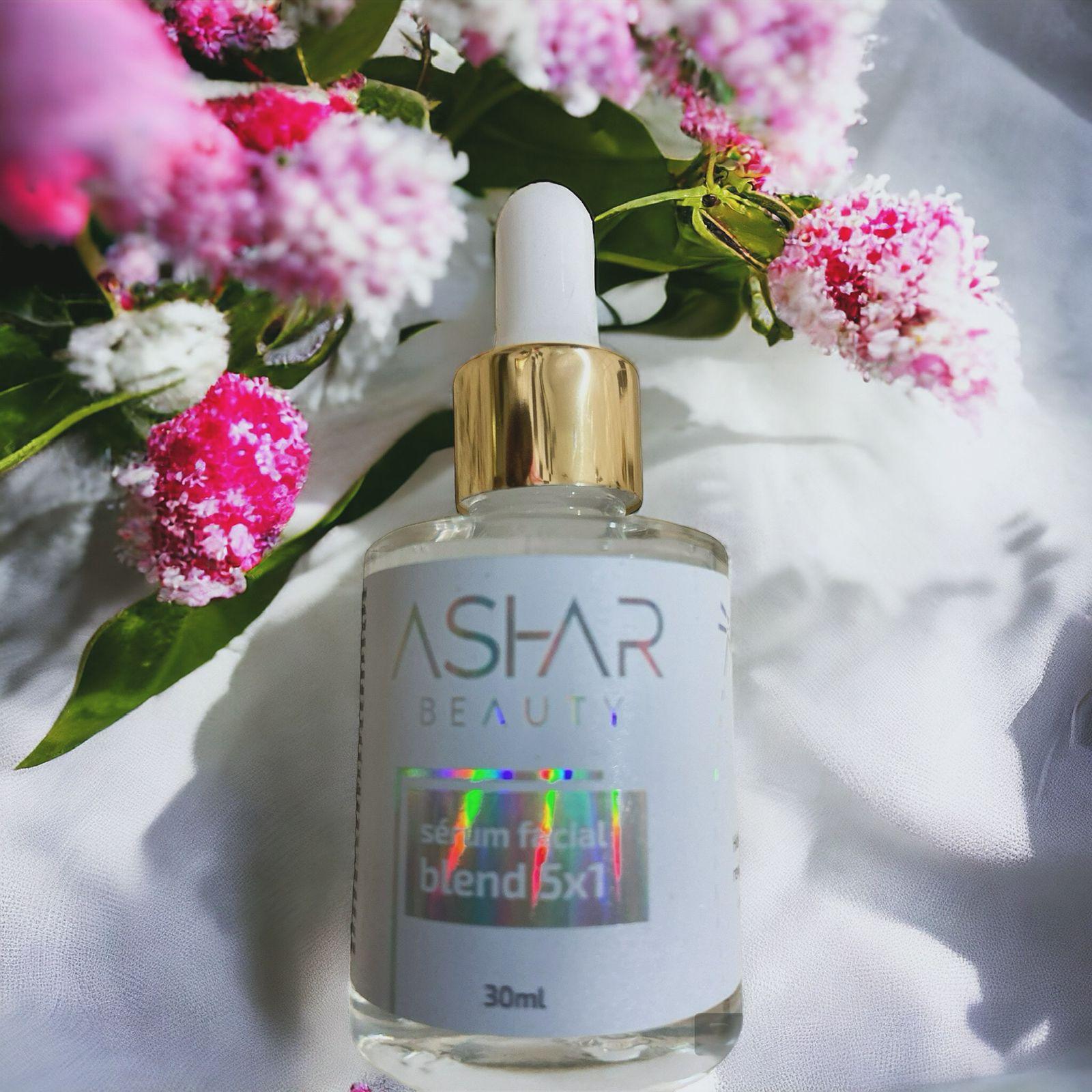 Sérum Blend 5 X 1 – ASHAR BEAUTY – 30 ml - 5 ATIVOS poderosos para deixar sua pele INCRÍVEL!