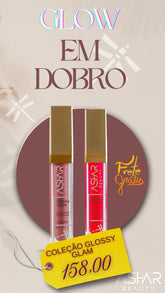 GLOW EM DOBRO - 1 NUDE GLOW + 1 RUBY GLASS + FRETE GRÁTIS