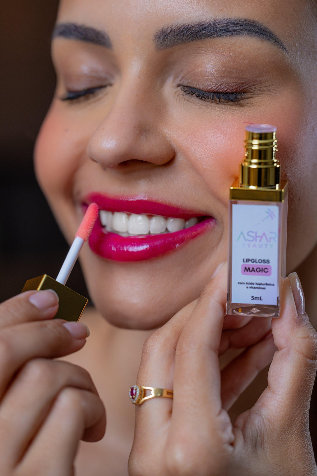 LipGloss Magic Ashar Beauty - A cor do Gloss vai reagir de acordo com o PH da sua boca!!